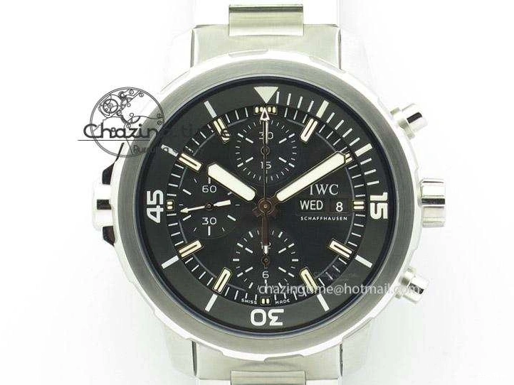 MIROTIME 0314 Classic Aquatimer Chrono IW376803 V6F 1:1 Best Edition Black Dial On SS Bracelet A 7361